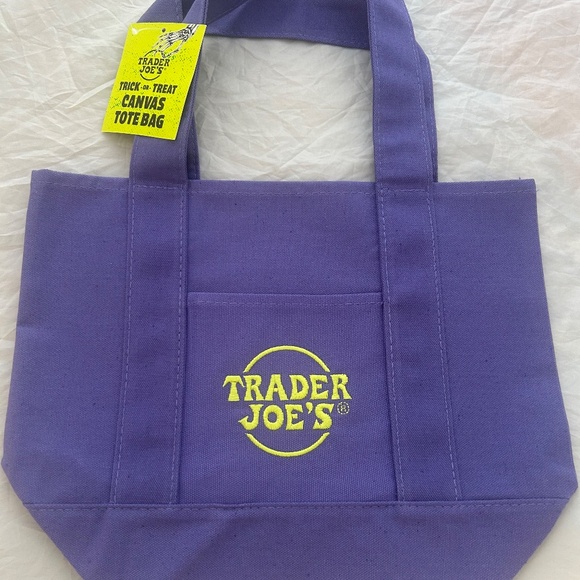 NWT Trader Joe's MINI Canvas Fall Tote Bags Set of 4 Colors - Picture 6 of 14